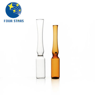 品質  Amber Clear Pharmaceutical Empty Glass Ampoules YBB/ISO 1ml Ampule 工場