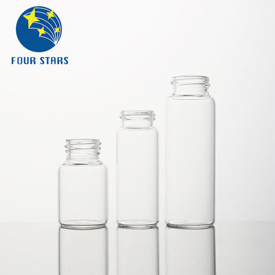 明確なこはく色の薬剤30mlガラス ガラスびん プラスチック帽子が付いている小さいねじ首のガラスびん