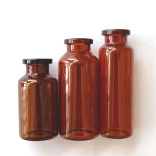 小さいこはく色のガラス管のガラスびん2ml-50ml AQLは水平になる