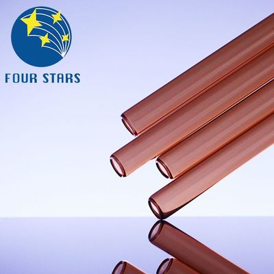 非常に磨かれたこはく色のガラス管の小さい試験管1-20ml