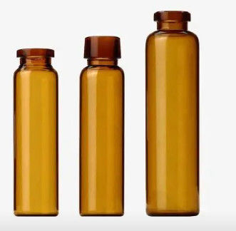 明確な、こはく色円形のソーダ ライムのガラス注入のガラス ガラスびん10ml